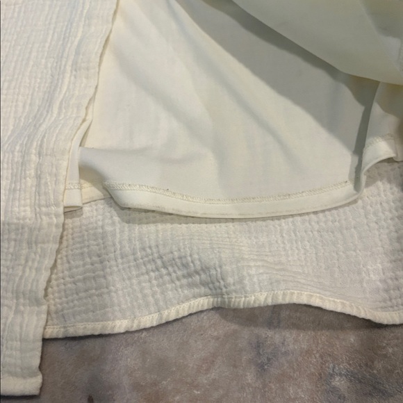 Cotton Muslin Lined Creamy White Skirt - Picture 6 of 7